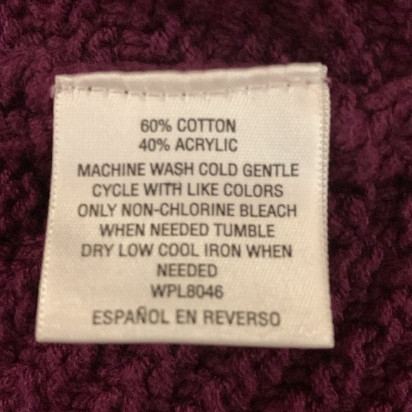 JM COLLECTION. Fucsia Cardigan. Snap. 
2 Buckles. Knit Collared Raglan S… - Picture 6 of 8